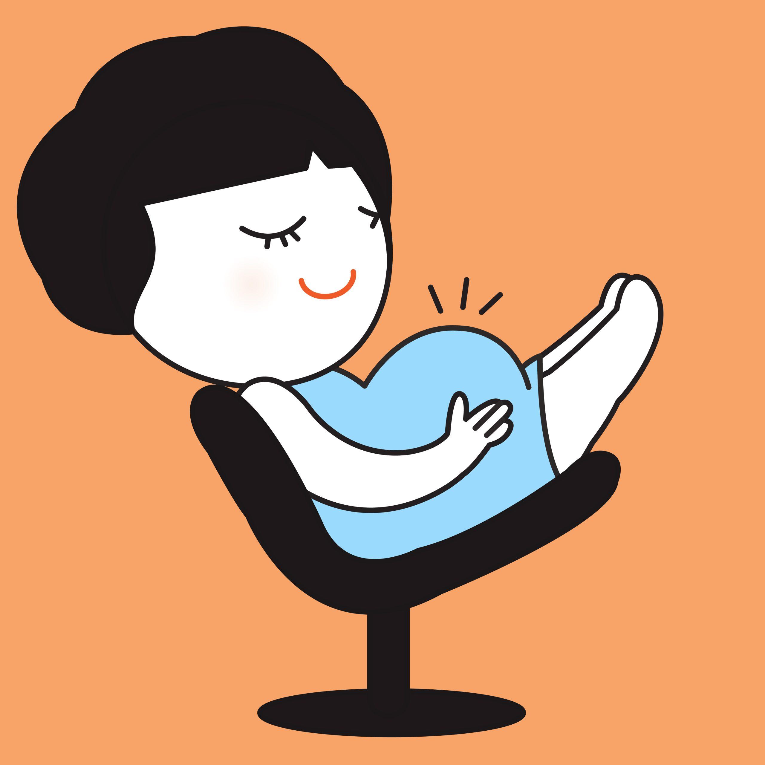 Happy,Fit,Healthy,Pregnant,Woman,Stretching,Leg,Exercise,On,Chair