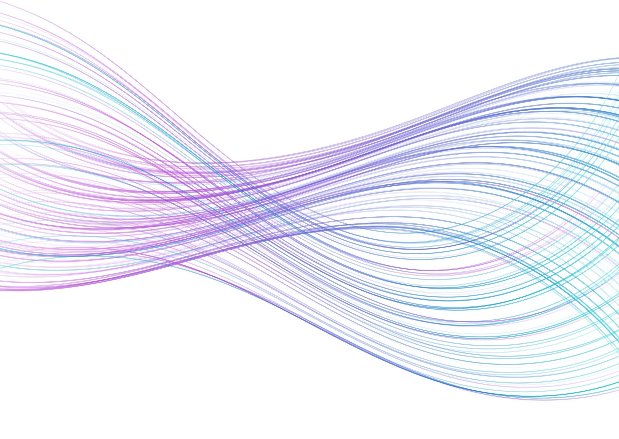 Blue,And,Violet,Wavy,Lines,Abstract,Minimal,Elegant,Background.,Vector